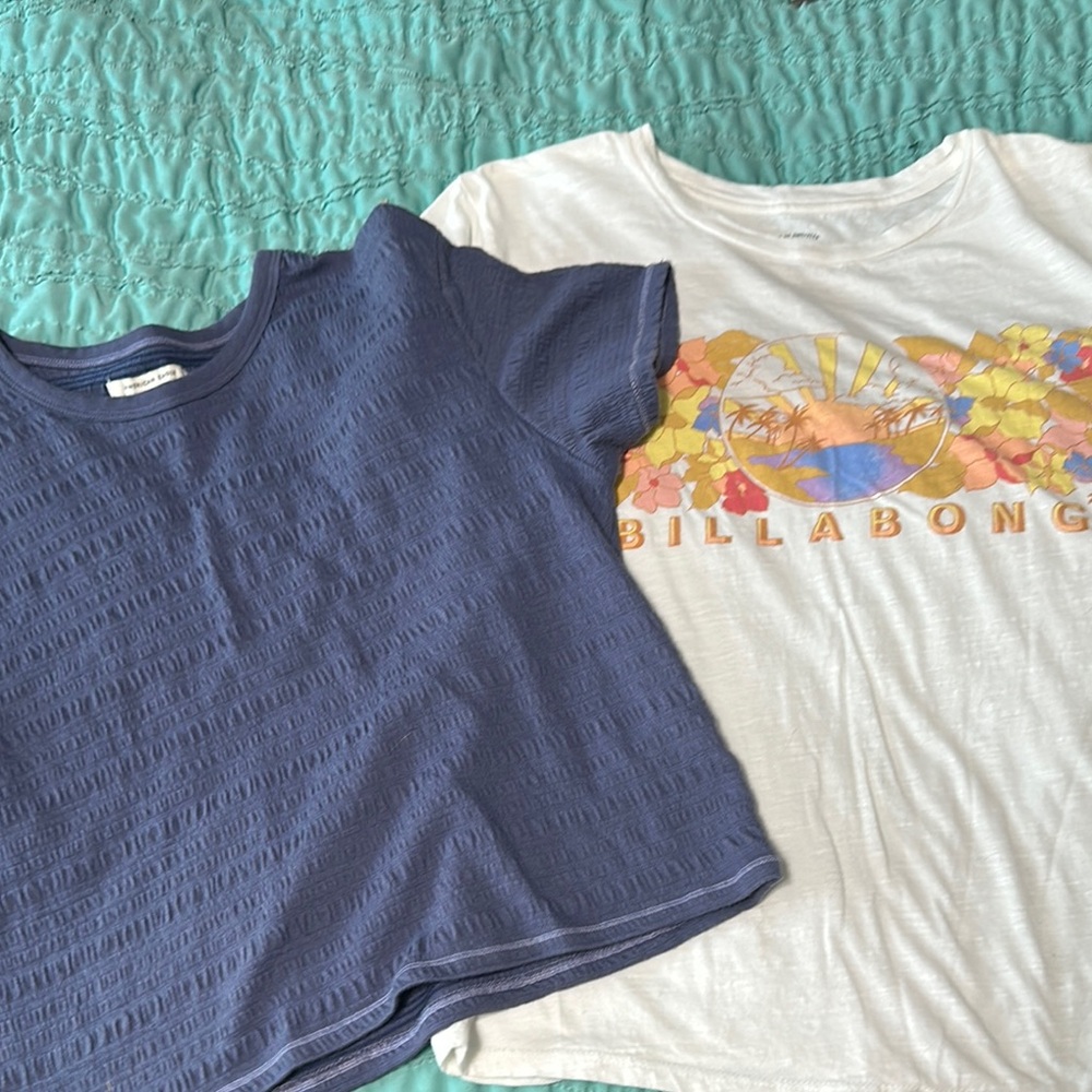 Billabong Graphic Tee sz L Blue American Eagle Top M